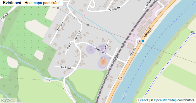 Květinová - mapa podnikání