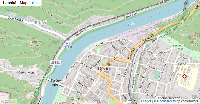 Labská - mapa ulice