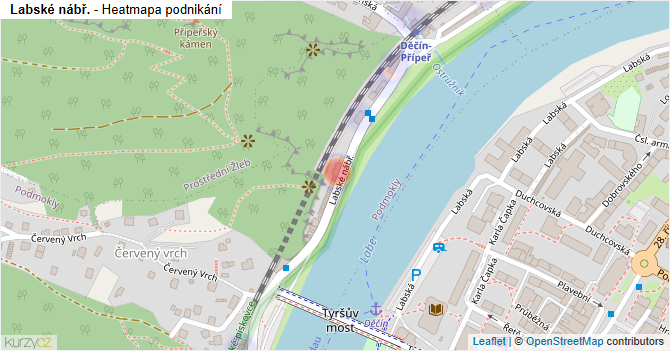 Labské nábř. - mapa podnikání