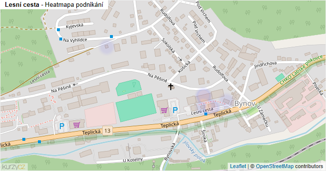 Lesní cesta - mapa podnikání