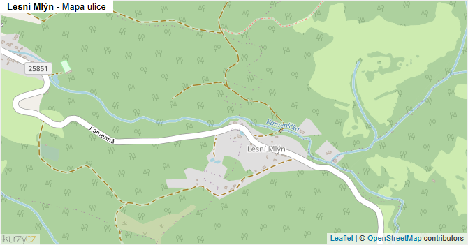 Lesní Mlýn - mapa ulice