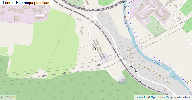 Lesní - mapa podnikání