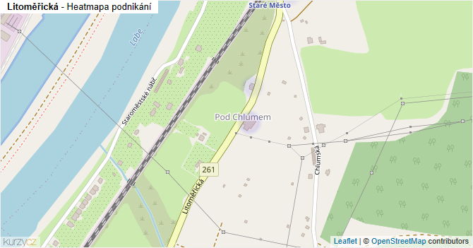 Litoměřická - mapa podnikání