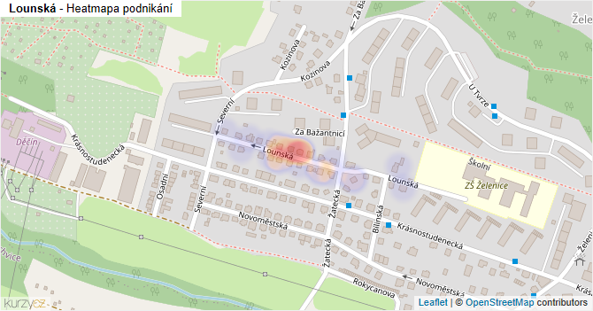 Lounská - mapa podnikání