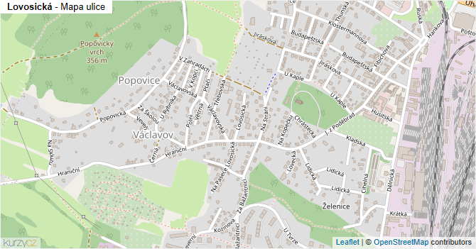 Lovosická - mapa ulice