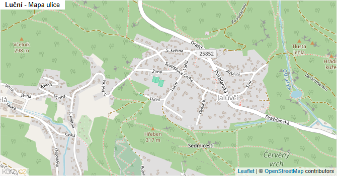 Luční - mapa ulice