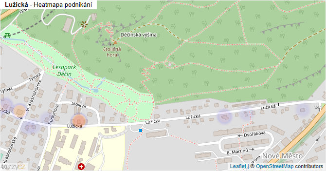 Lužická - mapa podnikání