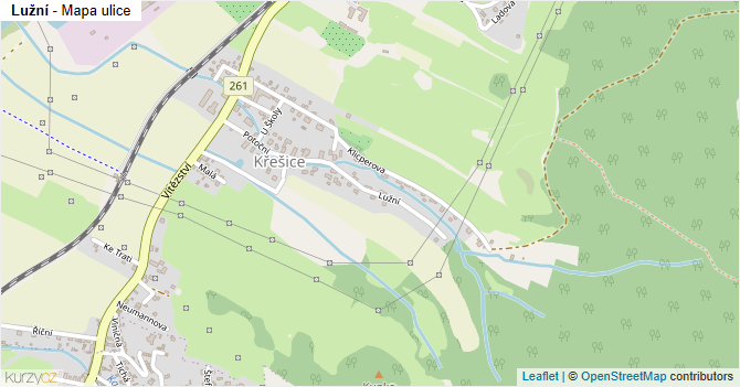 Lužní - mapa ulice