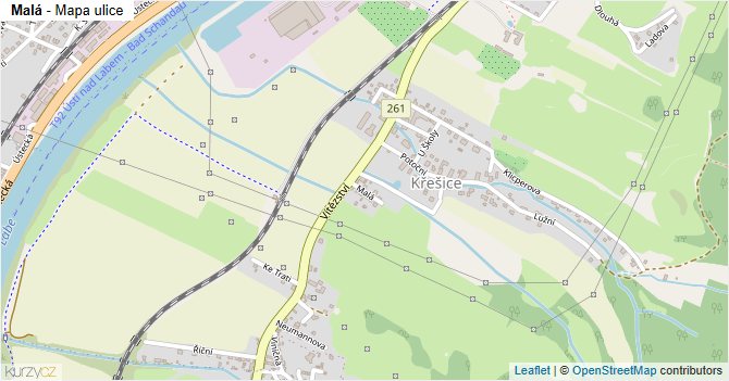 Malá - mapa ulice