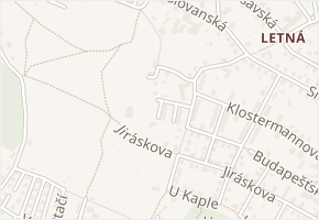 Mánesova v obci Děčín - mapa ulice
