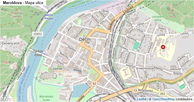 Maroldova - mapa ulice
