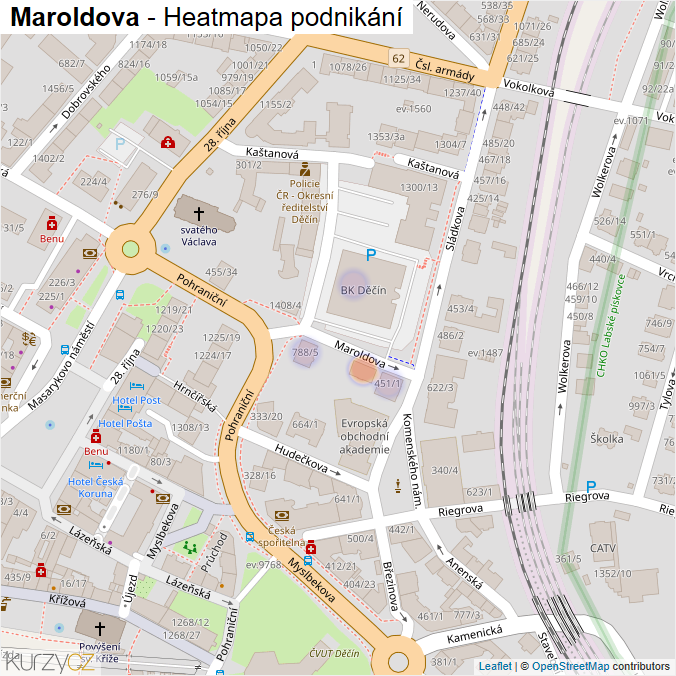 Mapa Maroldova - Firmy v ulici.
