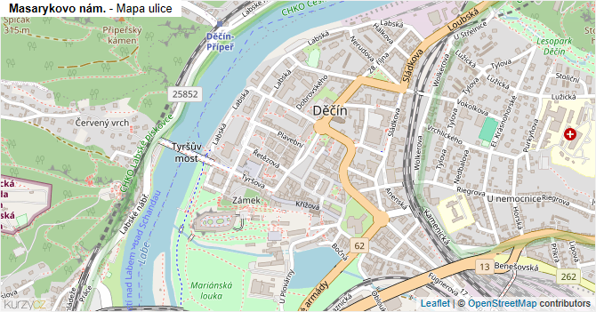 Masarykovo nám. - mapa ulice