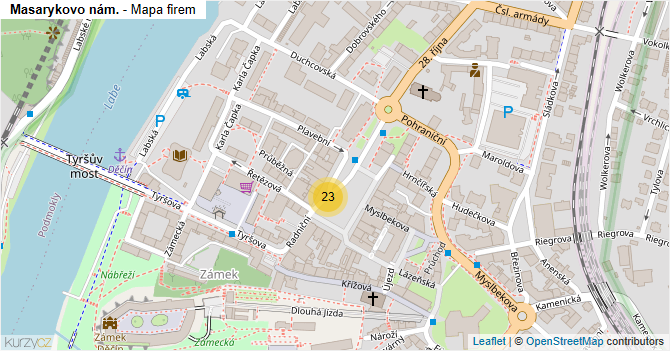Masarykovo nám. - mapa firem