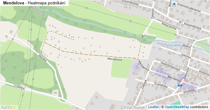 Mendelova - mapa podnikání