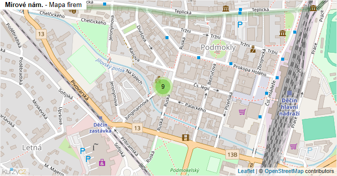 Mírové nám. - mapa firem