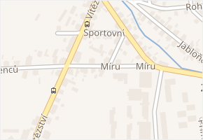 Míru v obci Děčín - mapa ulice