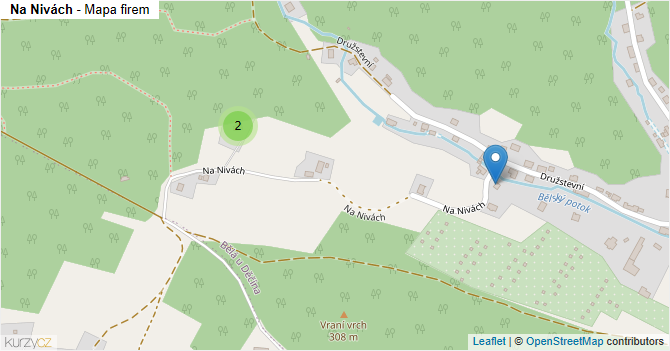 Na Nivách - mapa firem
