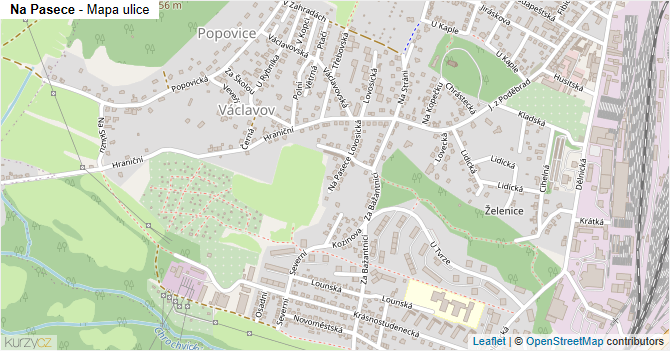 Na Pasece - mapa ulice