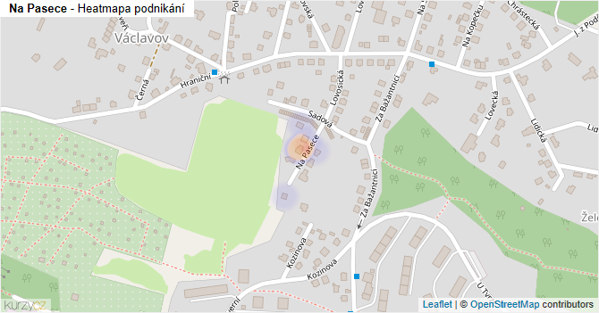 Na Pasece - mapa podnikání