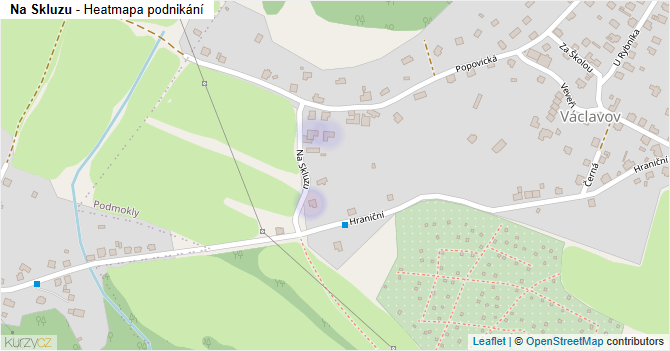 Na Skluzu - mapa podnikání