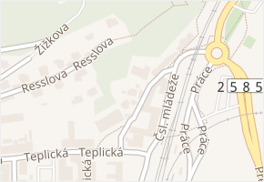 Na Skřivance v obci Děčín - mapa ulice