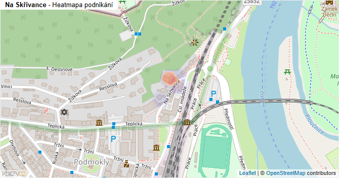 Na Skřivance - mapa podnikání