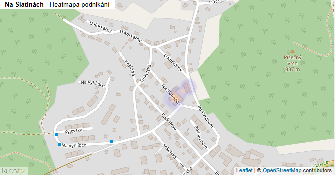 Na Slatinách - mapa podnikání