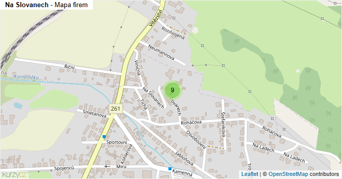 Na Slovanech - mapa firem