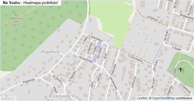 Na Svahu - mapa podnikání
