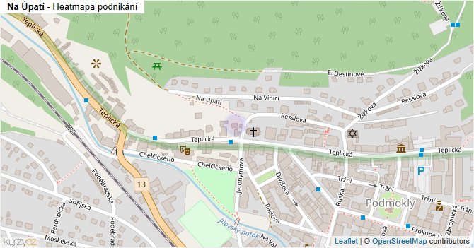 Na Úpatí - mapa podnikání