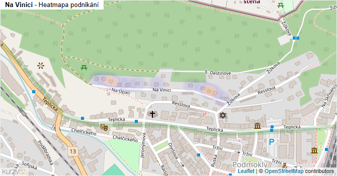 Na Vinici - mapa podnikání
