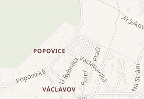 Na Vrchu v obci Děčín - mapa ulice