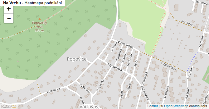Na Vrchu - mapa podnikání