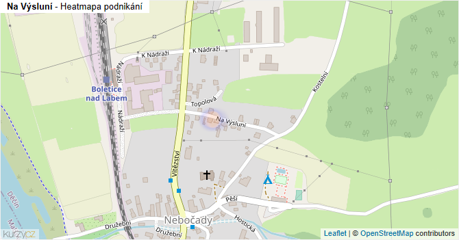 Na Výsluní - mapa podnikání