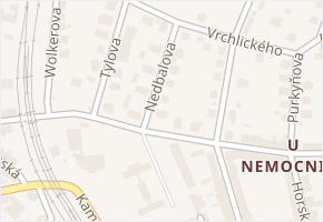 Nedbalova v obci Děčín - mapa ulice