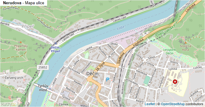 Nerudova - mapa ulice