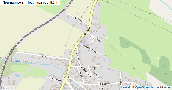 Neumannova - mapa podnikání
