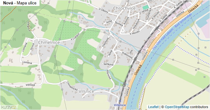 Nová - mapa ulice