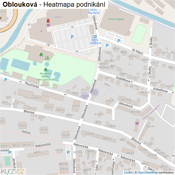 Mapa Oblouková - Firmy v ulici.