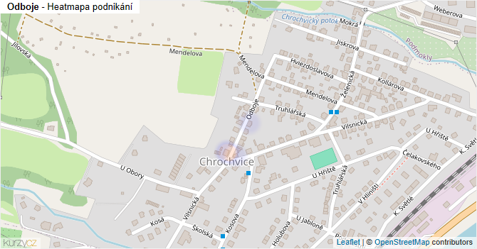 Odboje - mapa podnikání