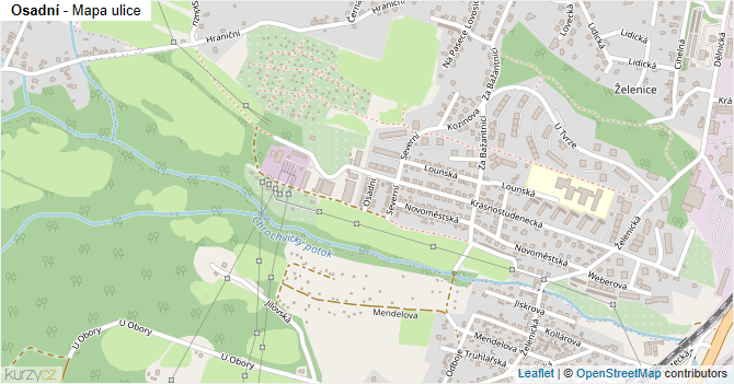 Osadní - mapa ulice