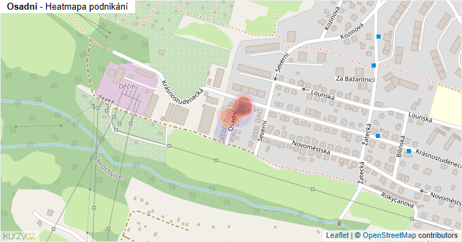 Osadní - mapa podnikání