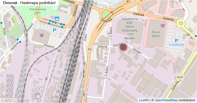 Ovocná - mapa podnikání