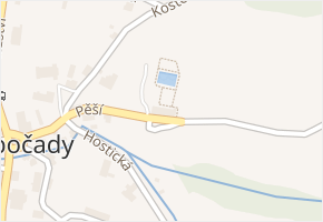 Pěší v obci Děčín - mapa ulice