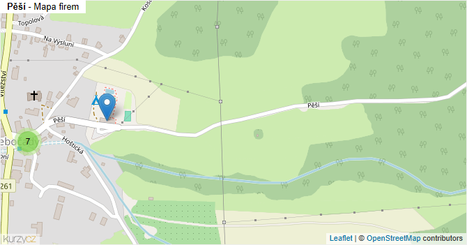 Pěší - mapa firem