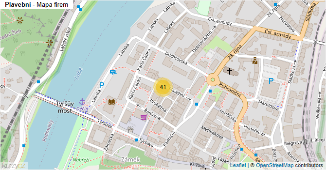 Plavební - mapa firem