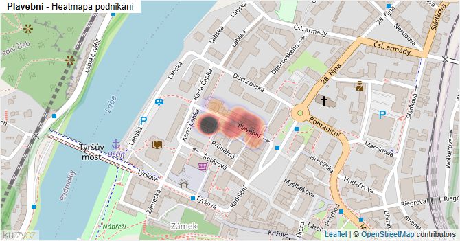 Plavební - mapa podnikání