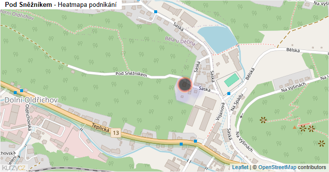 Pod Sněžníkem - mapa podnikání