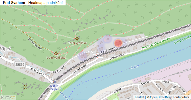 Pod Svahem - mapa podnikání
